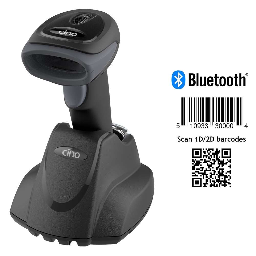 Cino A678BT 2D Wireless Charging Cordless Scanner