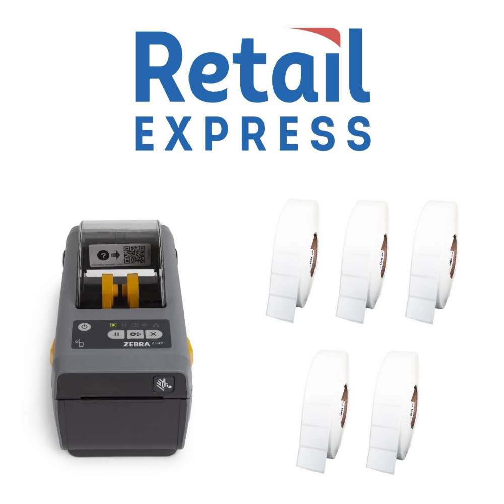 Retail Express ZD411 Product Label Printer Bundle REX-ZD411LPB Cash  Register Warehouse