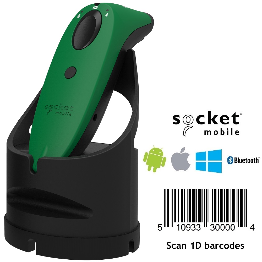 Socket S700 Green 1D Bluetooth Barcode Scanner with Charging Dock ...