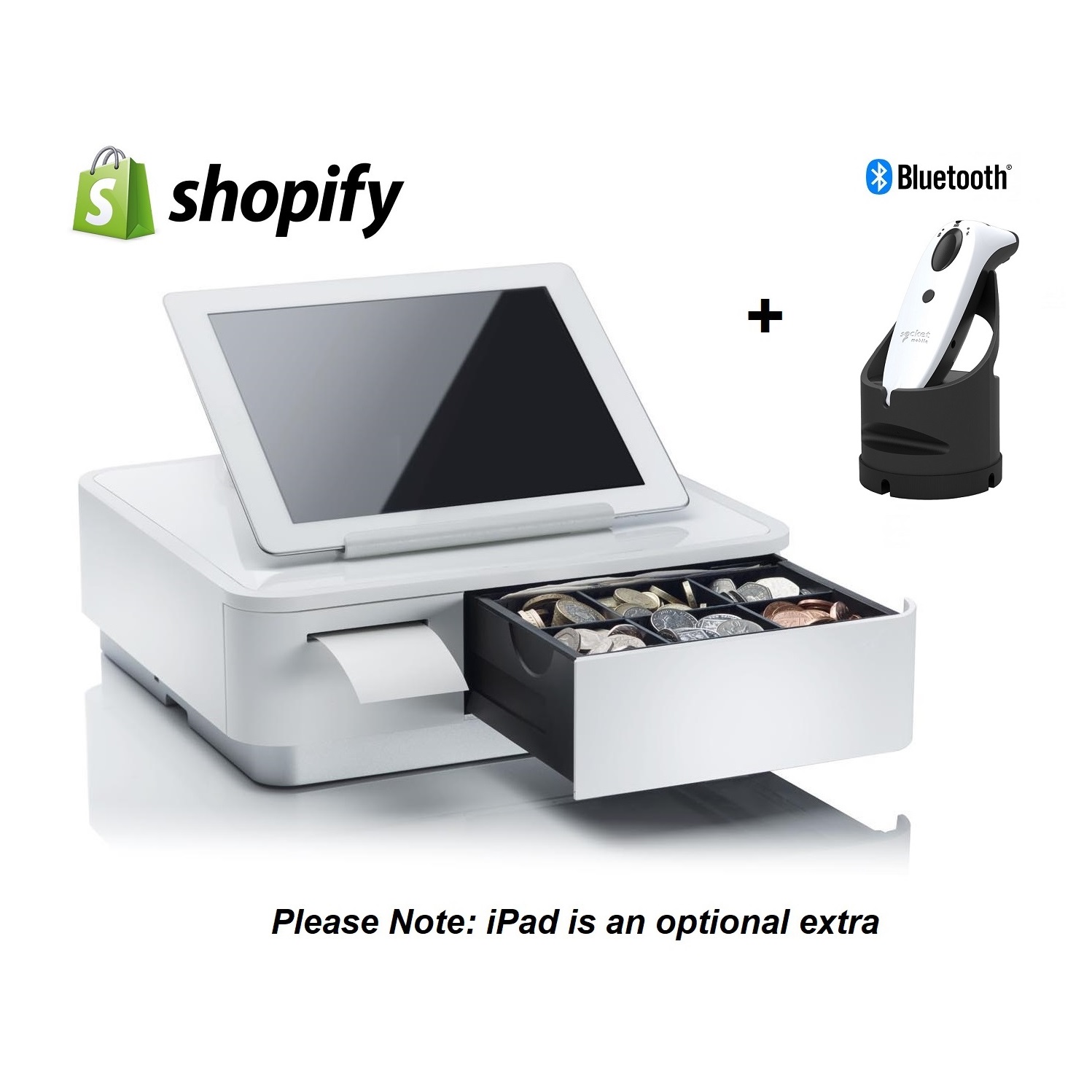 Shopify POS Hardware Bundle 15 Bluetooth iPad Compatible Cash