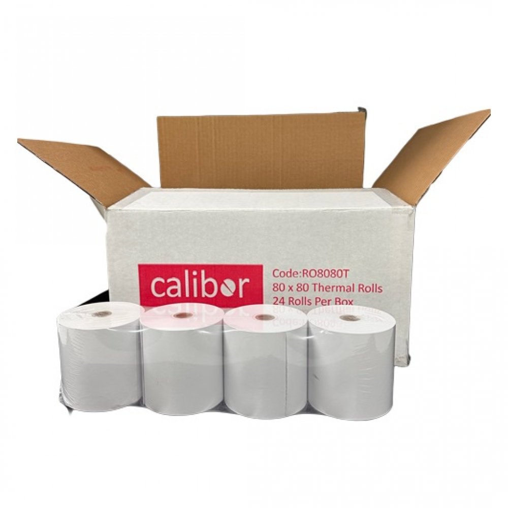Calibor 80x80 Thermal Paper Rolls - 24 R