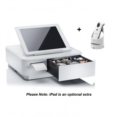 Star mPOP with Socket Bluetooth Barcode Scanner White